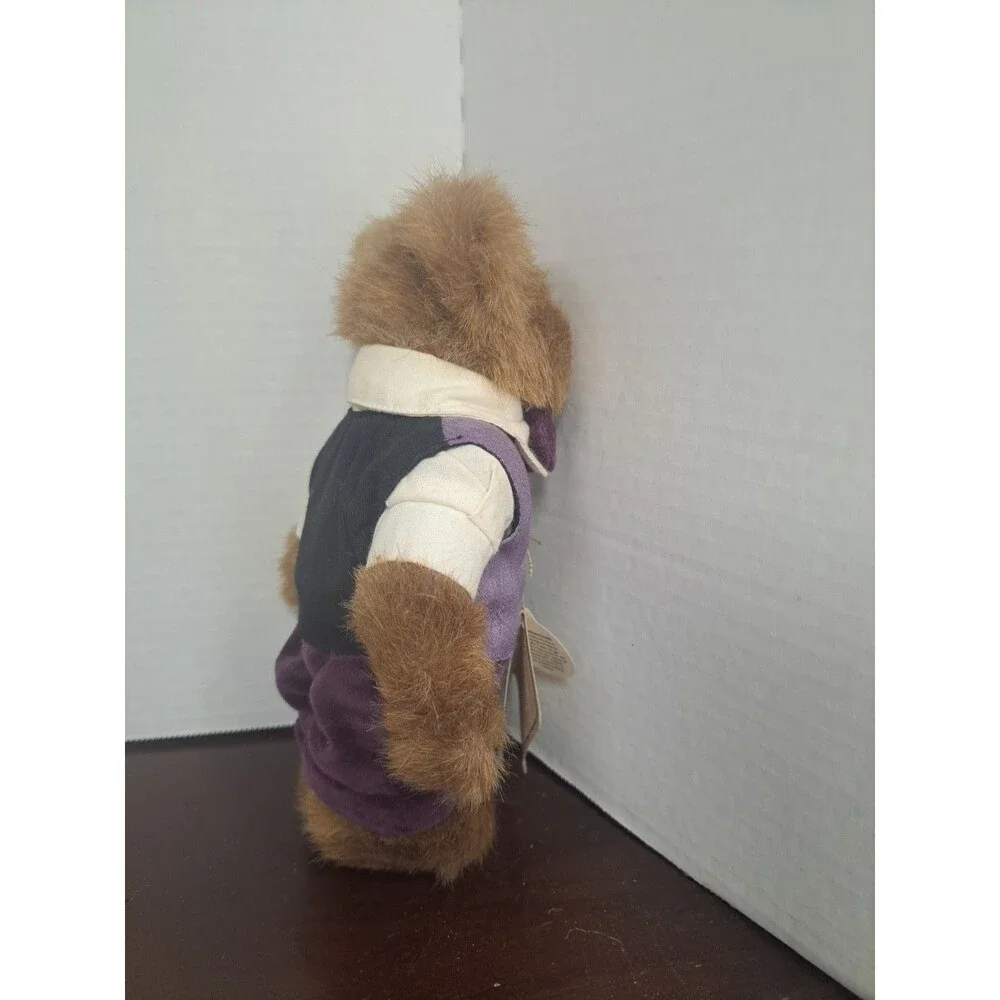 2000 Boyds Bears Gen-yoo-wine Edmund In Purple Outfit 8inch Plush